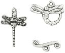 Blue Moon All Together For You Metal Toggles & Charms 5 Sets-Dragonfly-Silver by Blue Moon Beads: Product Image