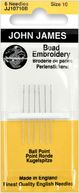 Bead Embroidery Hand Needles-Size 10 6/Pkg by Colonial Needle: Product Image