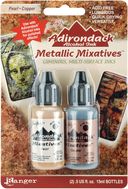 Adirondack Alcohol Ink Metallic Mixatives .5 Ounce 2/Pkg-Pearl & Copper by Ranger: Product Image