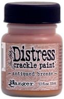 Distress Metallic Crackle Paint 1.1 Ounce Jar-Antique Bronze by Ranger: Product Image