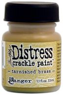 Distress Metallic Crackle Paint 1.1 Ounce Jar-Tarnished Brass by Ranger: Product Image