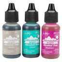 Adirondack Brights Alcohol Ink .5 Ounce 3/Pkg-Valley Trail-Raspberry/Pebble/Clover by Ranger: Product Image