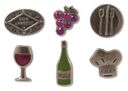 Bon Appetit Treasure Brads 6/Pkg by Karen Foster: Product Image