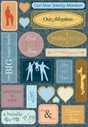 Adoption Cardstock Stickers 5.5"X9"-Adoption Is Love by Karen Foster: Product Image