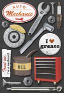 Auto Mechanic Cardstock Stickers 5.5"X9" Sheet by Karen Foster: Product Image