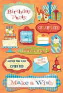 Birthday Cardstock Stickers 5.5"X9"-Blow Out The Candles by Karen Foster: Product Image