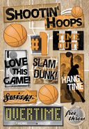 Basketball Cardstock Stickers 5.5"X9" Sheet-Hang Time by Karen Foster: Product Image