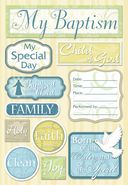 Baptism Cardstock Stickers 5.5"X9" Sheet-My Baptism by Karen Foster: Product Image
