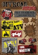 ATV Cardstock Stickers 5.5"X9" Sheet-Offroad Attitude by Karen Foster: Product Image