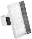 Designer's Deep Welled Rectangle Ring Base 1/Pkg-Silver Overlay 29x15mm by Amate Studios: Product Image
