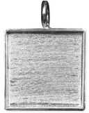 Designer's Large Square Base 1/Pkg-Silver Overlay 28mm by Amate Studios: Product Image