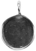 Base Elements Circle Pendant Base 1/Pkg-Silver Overlay 19.1mm by Amate Studios: Product Image