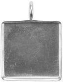 Base Elements Square Pendant Base 1/Pkg-Silver Overlay 31.77mm by Amate Studios: Product Image