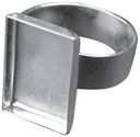 Base Elements Adjustable Rectangle Ring Base 1/Pkg-Silver Overlay 11x16.9mm by Amate Studios: Product Image