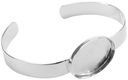 Base Elements Oval Banded Bracelet Base 1/Pkg-Silver Overlay 17x23.33mm by Amate Studios: Product Image