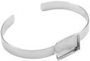 Base Elements Banded Bracelet Base 1/Pkg-Silver Overlay 11x16.9mm by Amate Studios: Product Image