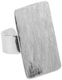 Designer's Flat Rectangle Ring Base 1/Pkg-Silver Overlay 28.88x16.1mm by Amate Studios: Product Image