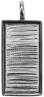Designer's Medium Long Rectangle Base 1/Pkg-Silver Overlay 32x16mm by Amate Studios: Product Image