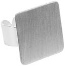 Designer's Flat Square Ring Base 1/Pkg-Silver Overlay 21.85mm by Amate Studios: Product Image
