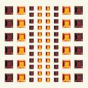 Bling It! Self-Adhesive Rhinestones-Square Tangerine/Ruby by Basic Grey: Product Image