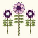 Bling It! Self-Adhesive Rhinestones-Sunflower/Lilac by Basic Grey: Product Image
