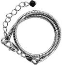 A Bead At A Time Silver Finish Bracelet 1/Pkg-7.5" Snake Chain by Janlynn: Product Image