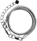 A Bead At A Time Silver Finish Bracelet 1/Pkg-8" Snake Chain by Janlynn: Product Image