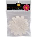 Bazzill Paper Flowers-French Vanilla Gerbera 3" 6/Pkg by Bazzill: Product Image