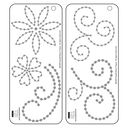 Bazzill Adhesive Jewel Templates 3.5"X8" 2/Pkg-Flowers & Flourishes by Bazzill: Product Image
