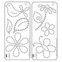 Bazzill Adhesive Jewel Templates 3.5"X8" 2/Pkg-Flower Garden by Bazzill: Product Image