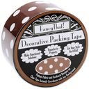 Decorative Packing Tape 1.875" Wide 25 Yard Roll-Brown Polka Dot by Fancy That: Product Image