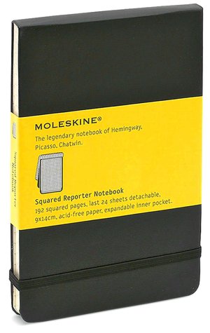 Moleskine Classic Pocket Squared Reporter Notebook