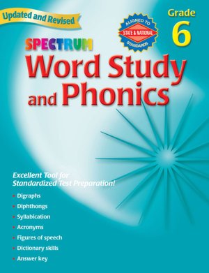 Spectrum Word Study and Phonics, Grade 6
