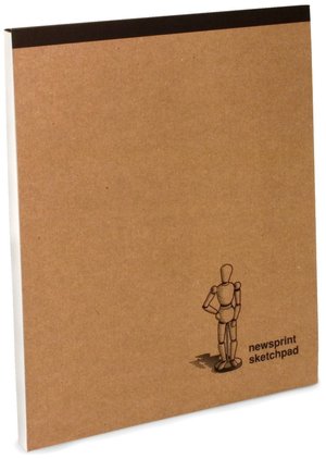 Kraft Artist Model Icon Italian Newsprint Sketchpad (9.5 x 12)