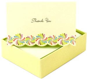 Box Card Pinwheels Thank You Card set of 14