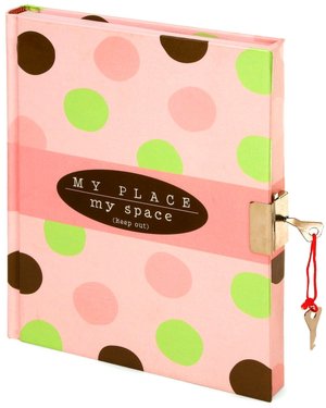 Polka Dots Locking Journal: My Place, My Space