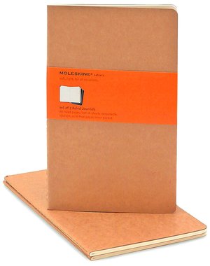 Moleskine Cahier Kraft Large Ruled Journal, Set of 3