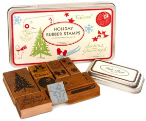 Holiday Rubber Stamp Tin