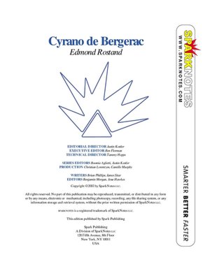 Cyrano de Bergerac (SparkNotes Literature Guide Series)