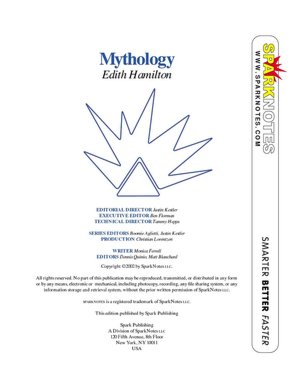 Edith Hamilton's Mythology (SparkNotes Literature Guide Series)