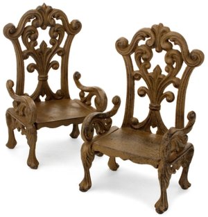 Cast Iron Chair Bookends - Set of 2