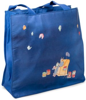 Victoria Roberts Book Catcher Blue Microfiber Tote Bag