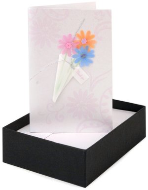 Handmade Boxed Card Floral Thank You set of 8