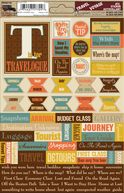 Artist Trading Card Stickers 5"X7" Sheet-Travel by 7 Gypsies: Product Image