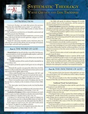 Systematic Theology Laminated Sheet