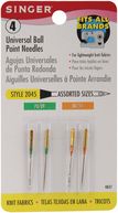 Ball Point Machine Needles-Size 9/70 & 11/80 4/Pkg by Singer: Product Image