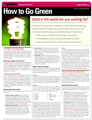 How to Go Green (Quamut)