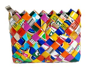 Recycled Juice Labels Coin Pouch- Multi Colors (4.5