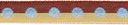Dot To Dot Ribbon 3/8" 12 Feet-Brown & Blue by Offray: Product Image