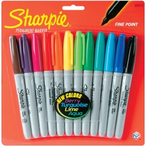Sharpie Fine Point Permanent Markers 12/Pkg-Assorted Colors